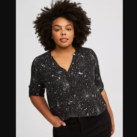 Torrid Harper 3/4 Sleeve Pullover Blouse - Picture 1 of 6